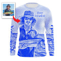 Fishing Custom Name, Image, Time, Location 3D UV protection UPF 30+ Fishing gift| Green- TMTS050