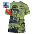 Fishing Custom Name, Image, Time, Location 3D UV protection UPF 30+ Fishing gift| Green- TMTS050