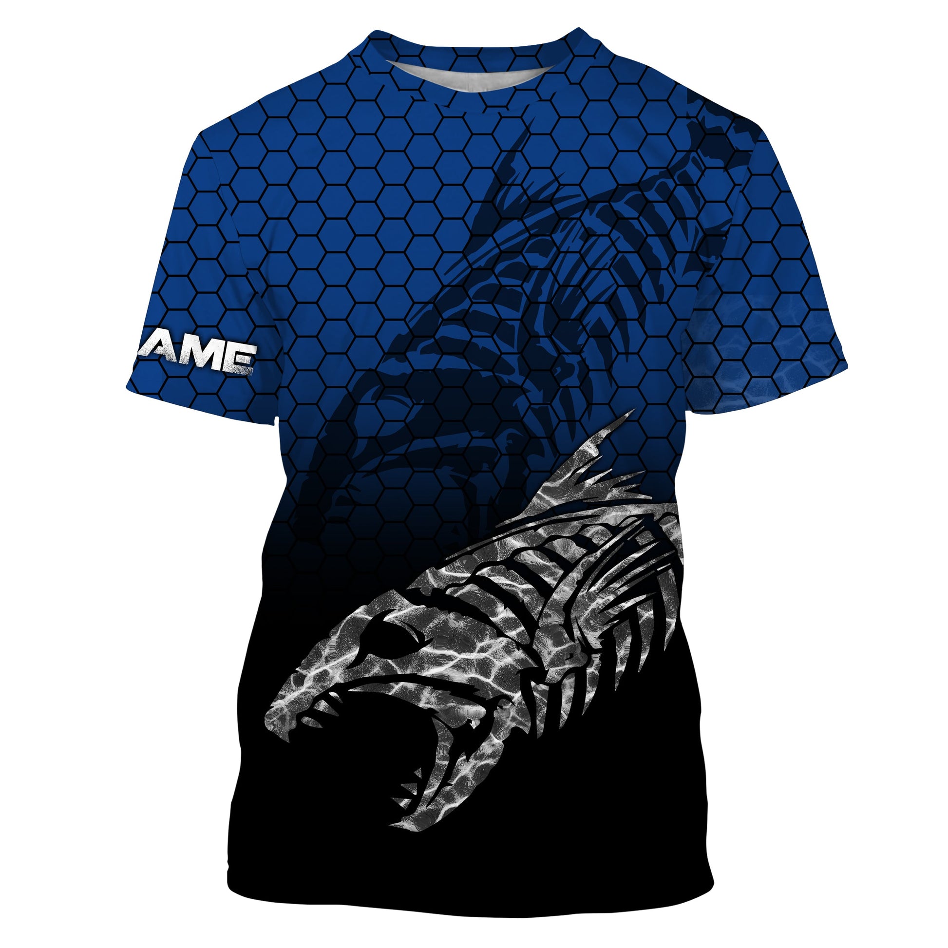 Fish Skeleton Custom Name Performance Fishing UV Protection Long Sleeve TTN42