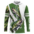 Bass Fishing camo Custom Long Sleeve performance Fishing, Personalized Bass Fishing TTN56
