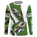 Bass Fishing camo Custom Long Sleeve performance Fishing, Personalized Bass Fishing TTN56