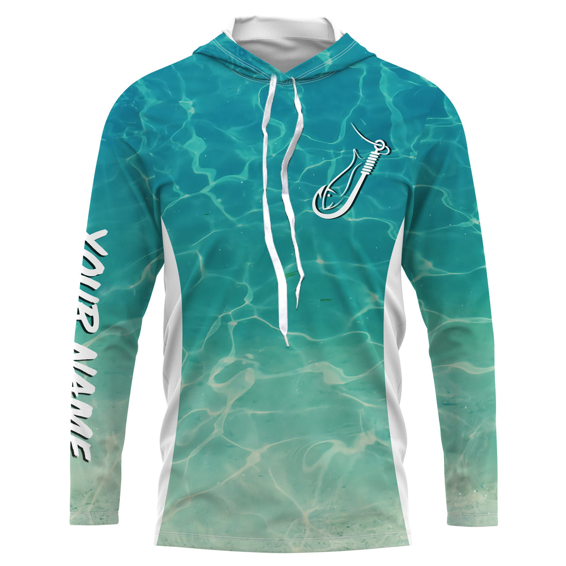 Sea camo Fishing Hook Custom UV Long Sleeve Fishing, tournament Fishing apparel TTN64