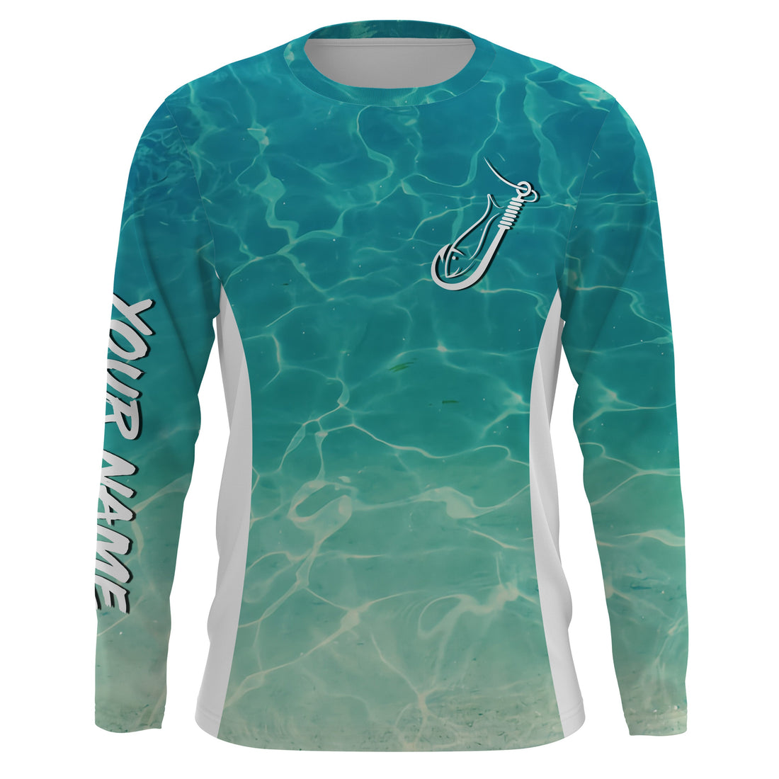 Sea camo Fishing Hook Custom UV Long Sleeve Fishing, tournament Fishing apparel TTN64