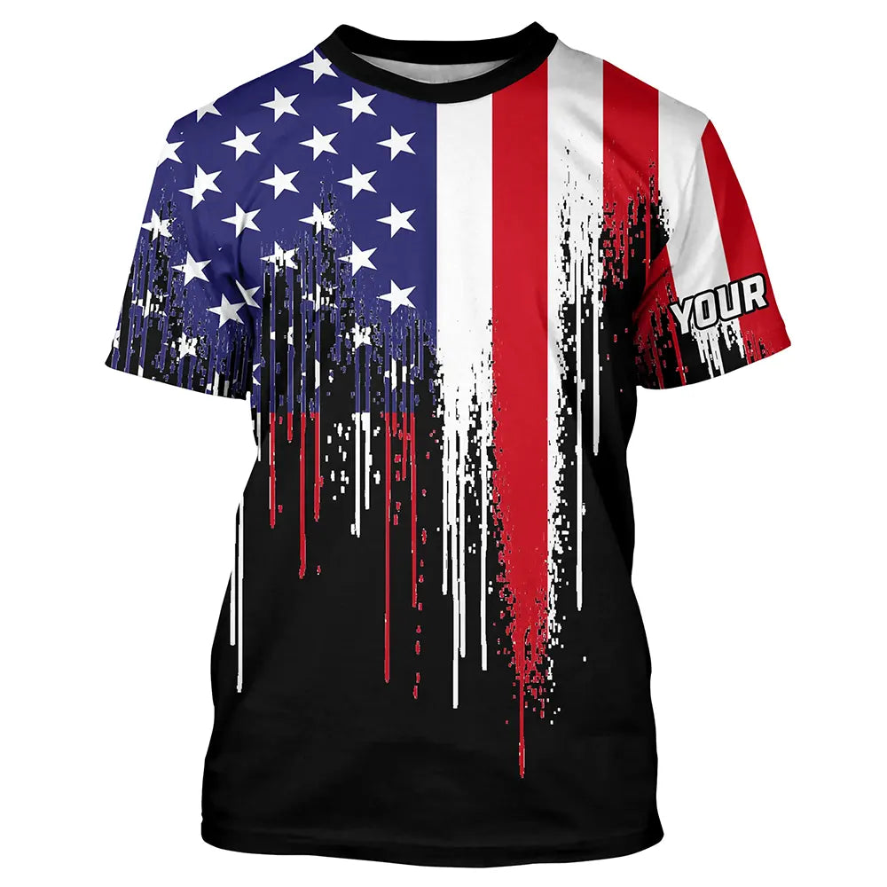 American Flag UV Protection Custom Long Sleeve Upf 30+ Patriotic Fishing Apparel TTN120