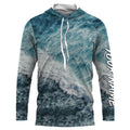Custom Saltwater Fishing UV Protection Long sleeves, Sea Wave Camo Fishing TTN129