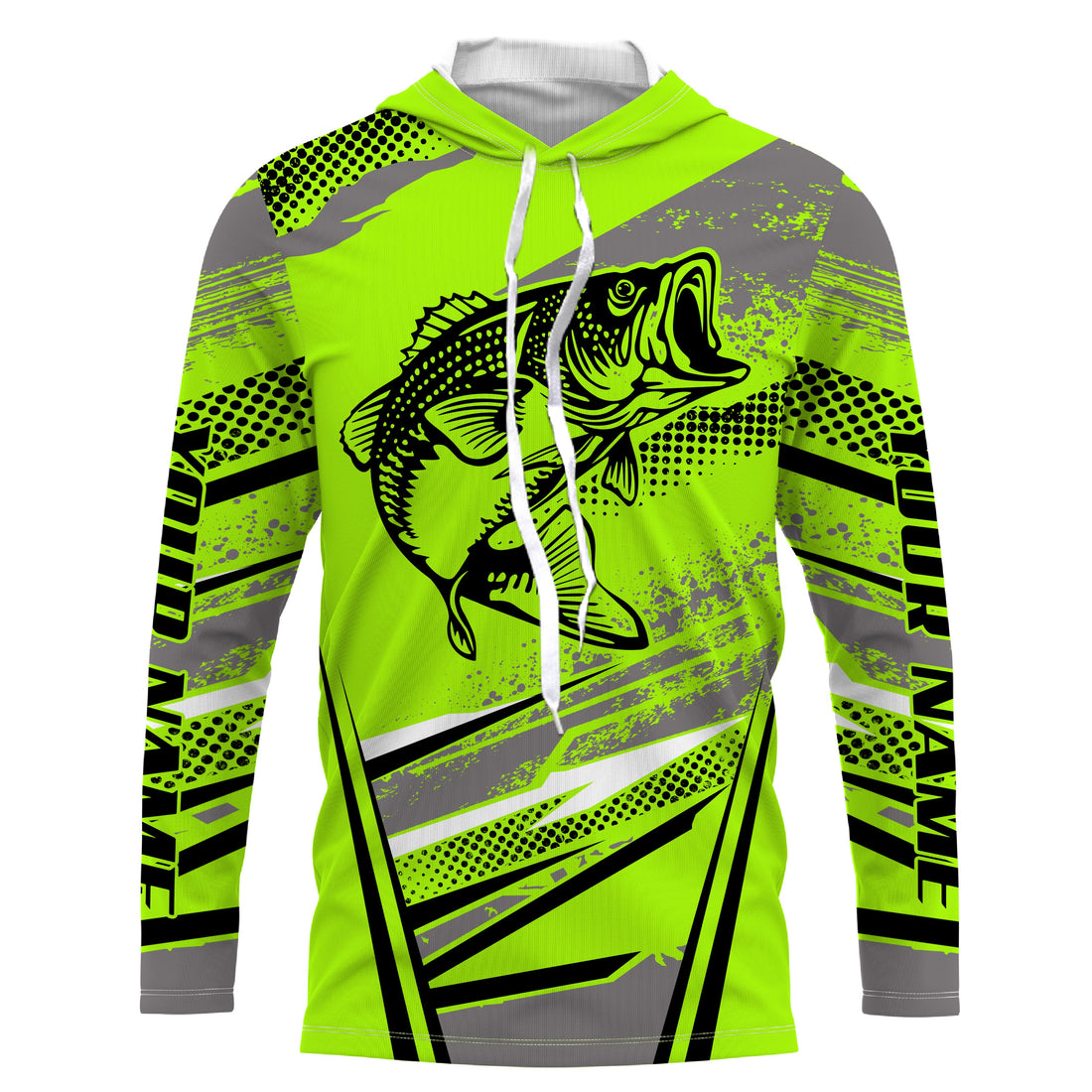 Personalized Bass Fishing, Green Fishing Apparel UV Protection, Gift for Fishing Lovers TTN84