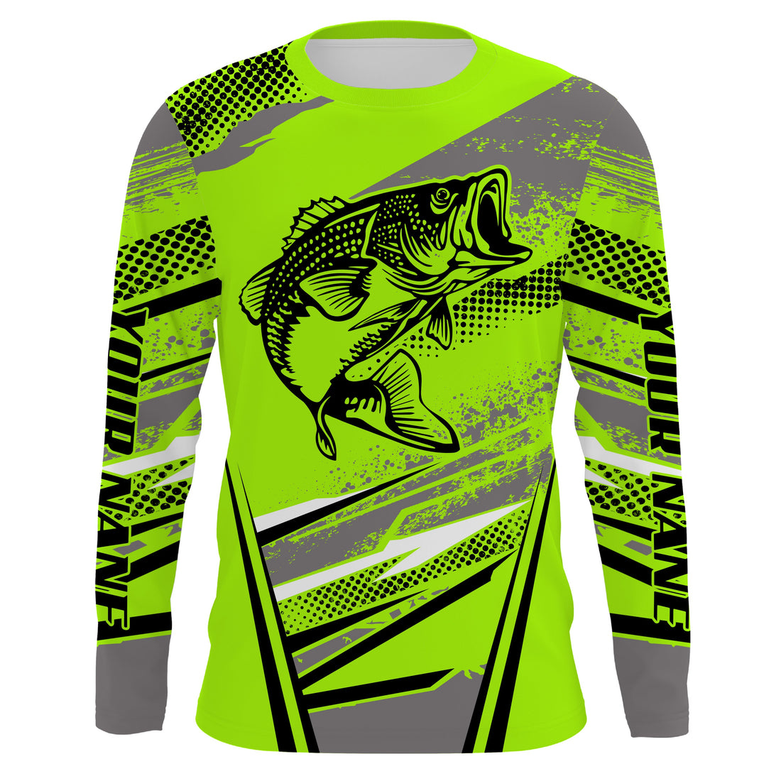 Personalized Bass Fishing, Green Fishing Apparel UV Protection, Gift for Fishing Lovers TTN84