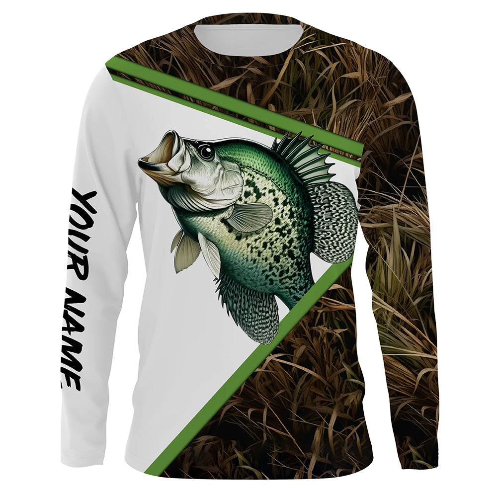 Crappie Fishing camo customize name long sleeves - gift for Fishing lovers TTN44