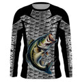 Personalized Bass Fishing, Bass Fishing scales Custom Long Sleeve Fishing tournament TTN58