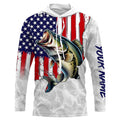Bass Fishing American Flag Custom UV Protection, Bass Fishing, Gift For Fisherman TTN124