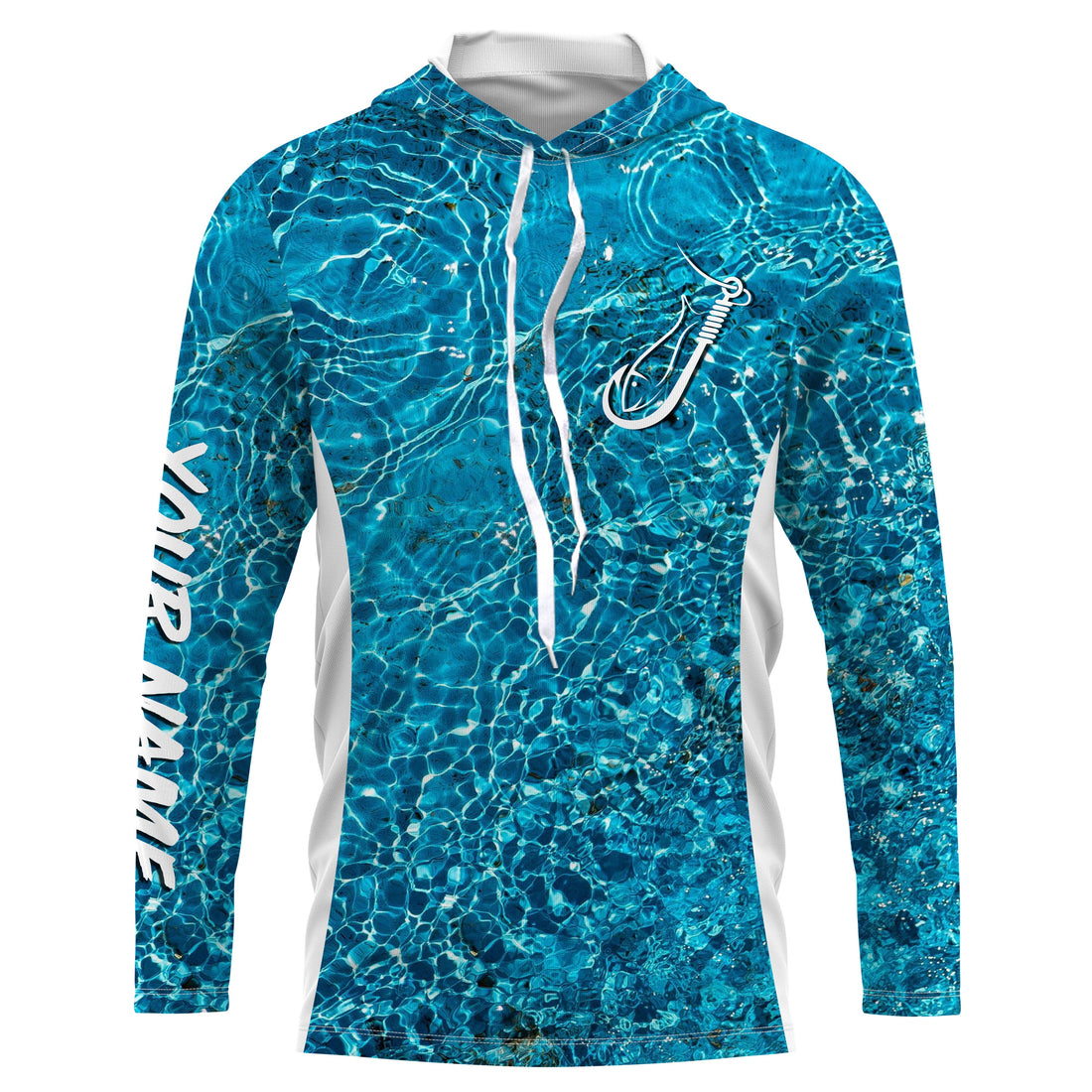 Sea camo Fishing Hook Custom UV Long Sleeve Fishing, tournament Fishing apparel TTN45