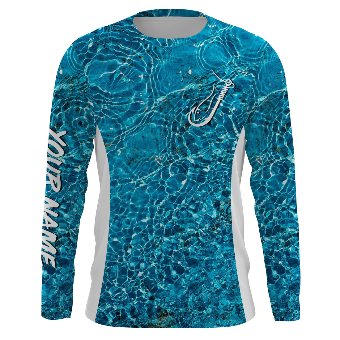 Sea camo Fishing Hook Custom UV Long Sleeve Fishing, tournament Fishing apparel TTN45