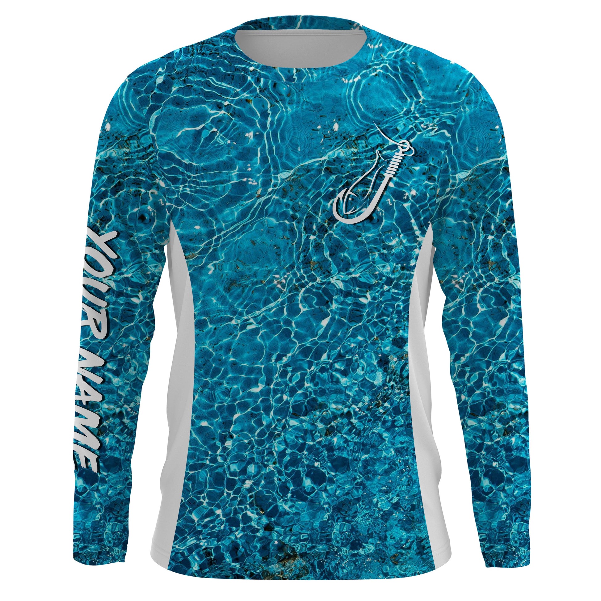 Sea camo Fishing Hook Custom UV Long Sleeve Fishing, tournament Fishing apparel TTN45