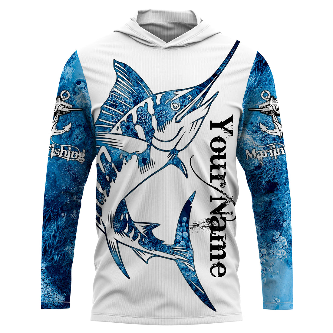 Marlin Fishing Fish reaper Custom Long Sleeve performance Fishing, Marlin Fishing| TTN10