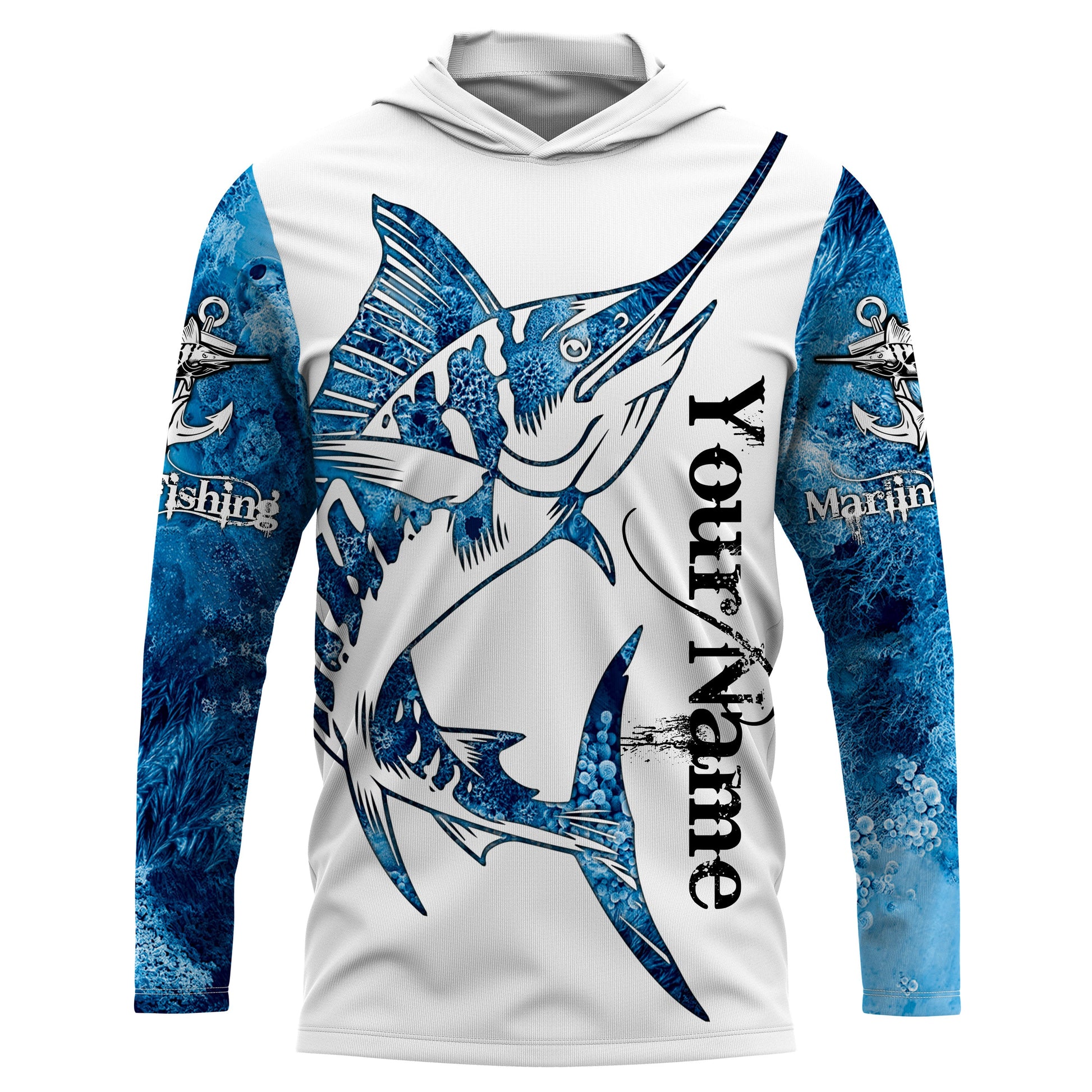 Marlin Fishing Fish reaper Custom Long Sleeve performance Fishing, Marlin Fishing| TTN10