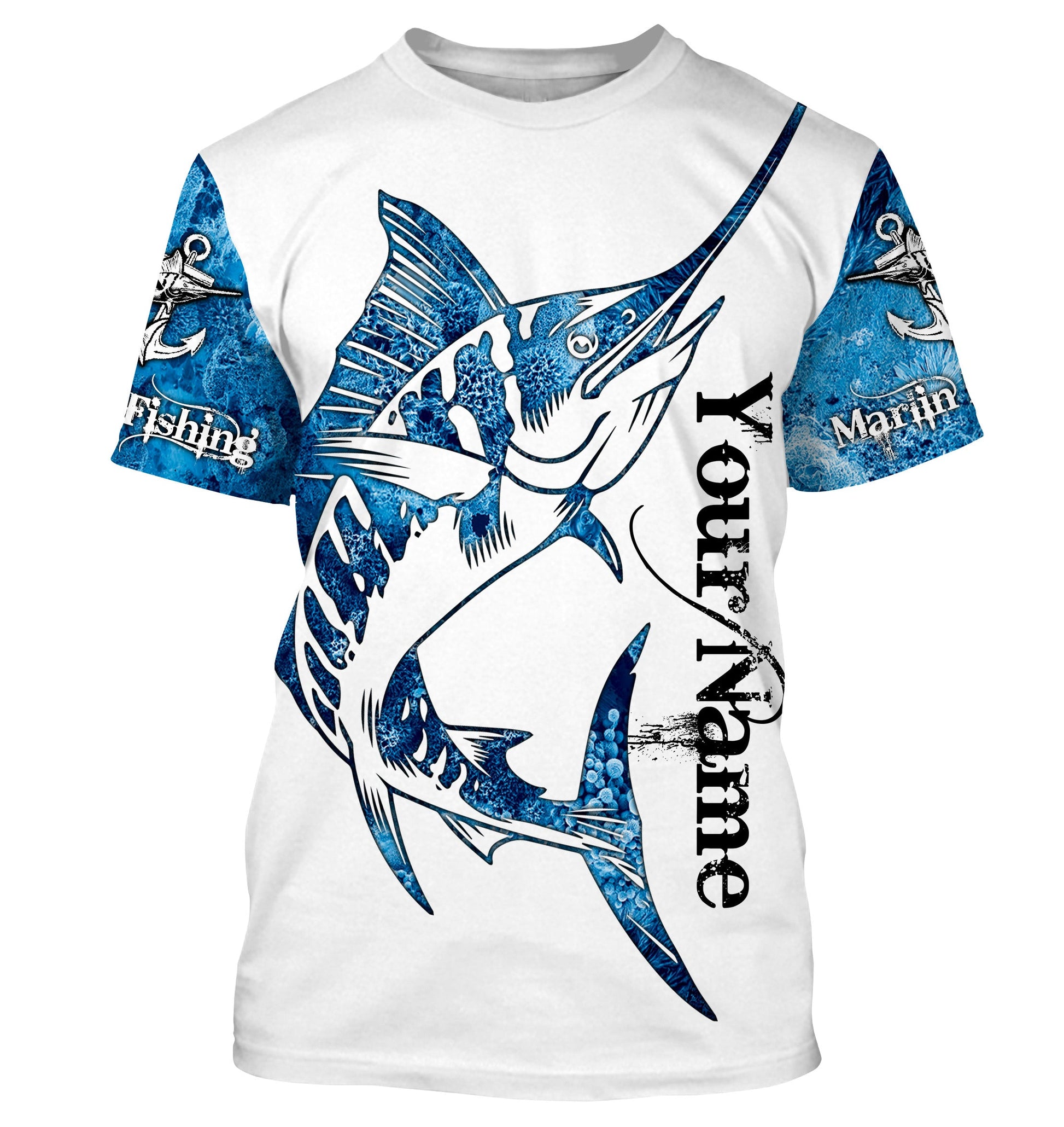 Marlin Fishing Fish reaper Custom Long Sleeve performance Fishing, Marlin Fishing| TTN10