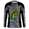 Personalized Bass Fishing, Bass Fishing scales Custom Long Sleeve Fishing tournament - TTN37