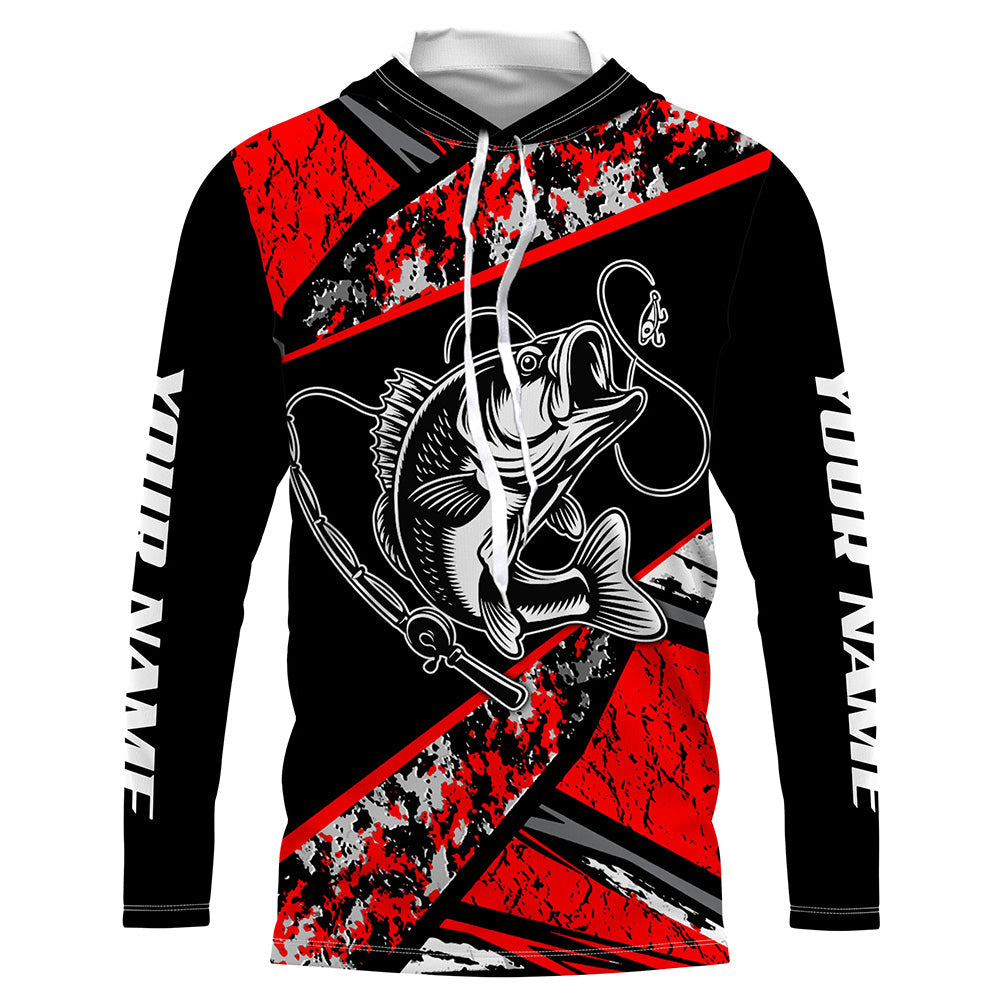 Personalized Bass Fishing, Custom Long Sleeve Bass Fishing Tournament Fishing TTN95