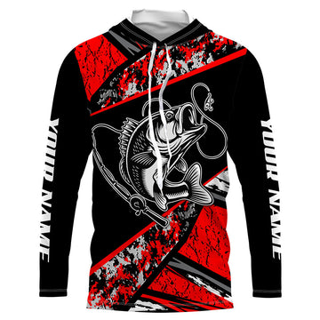 Personalized Bass Fishing, Custom Long Sleeve Bass Fishing Tournament Fishing TTN95