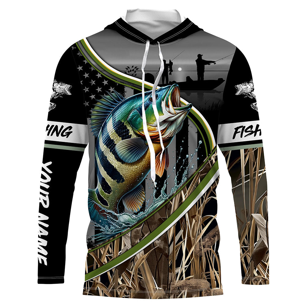 Peacock Bass Custom name Long Sleeve tournament Fishing for Fisherman TTN46