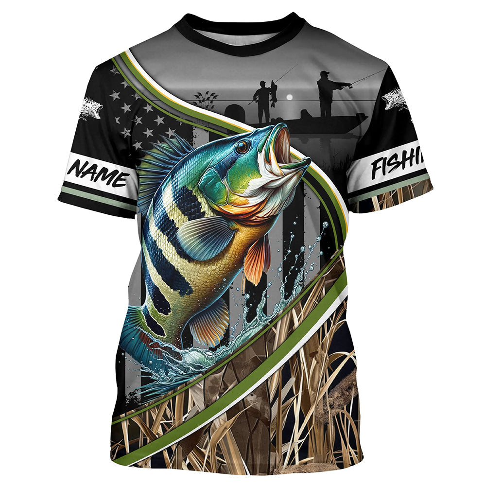 Peacock Bass Custom name Long Sleeve tournament Fishing for Fisherman TTN46