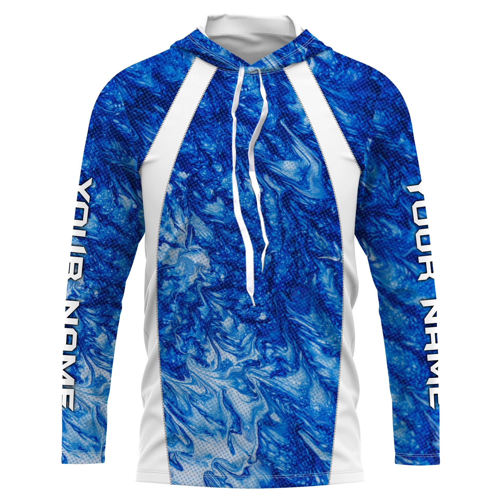 Men's Fishing Blue Sea Camo Sun Protection Outdoor Long Sleeve Gift For Fisherman TTN60