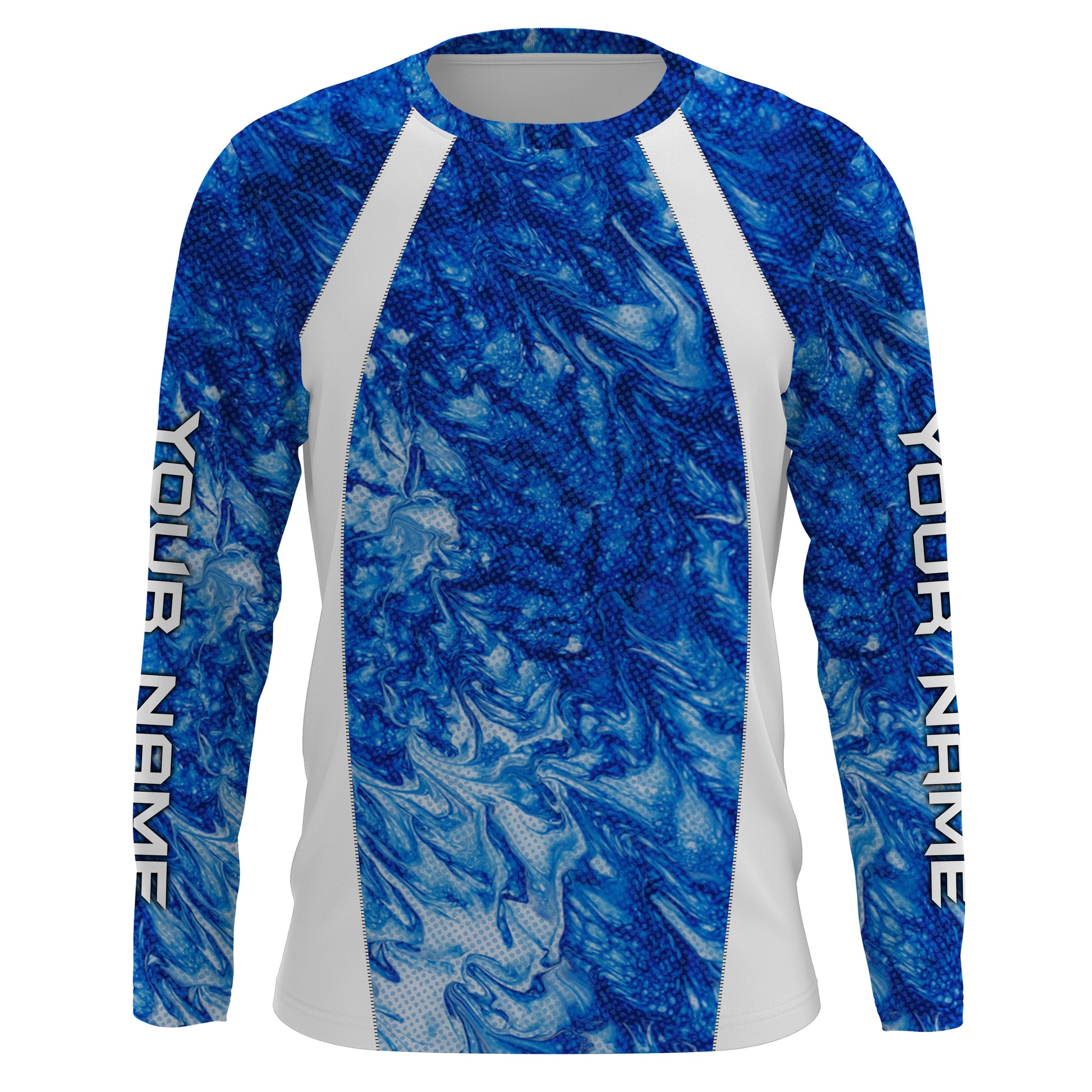 Men's Fishing Blue Sea Camo Sun Protection Outdoor Long Sleeve Gift For Fisherman TTN60