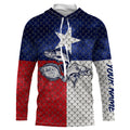 Texas Slam Redfish, Trout, Flounder Custom Texas Flag Fishing Long Sleeve performance Fishing TTN47
