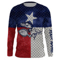 Texas Slam Redfish, Trout, Flounder Custom Texas Flag Fishing Long Sleeve performance Fishing TTN47