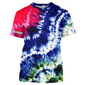 Colorful Wave Tie-Dye Pattern, Performance Long sleeve UV Protection Fishing, Gift For Fisherman TTN125
