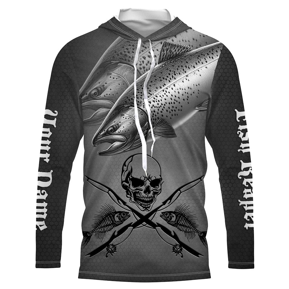 Chinook Salmon Fish Reaper Custom Long Sleeve Performance Fishing, Salmon Fishing TTN77