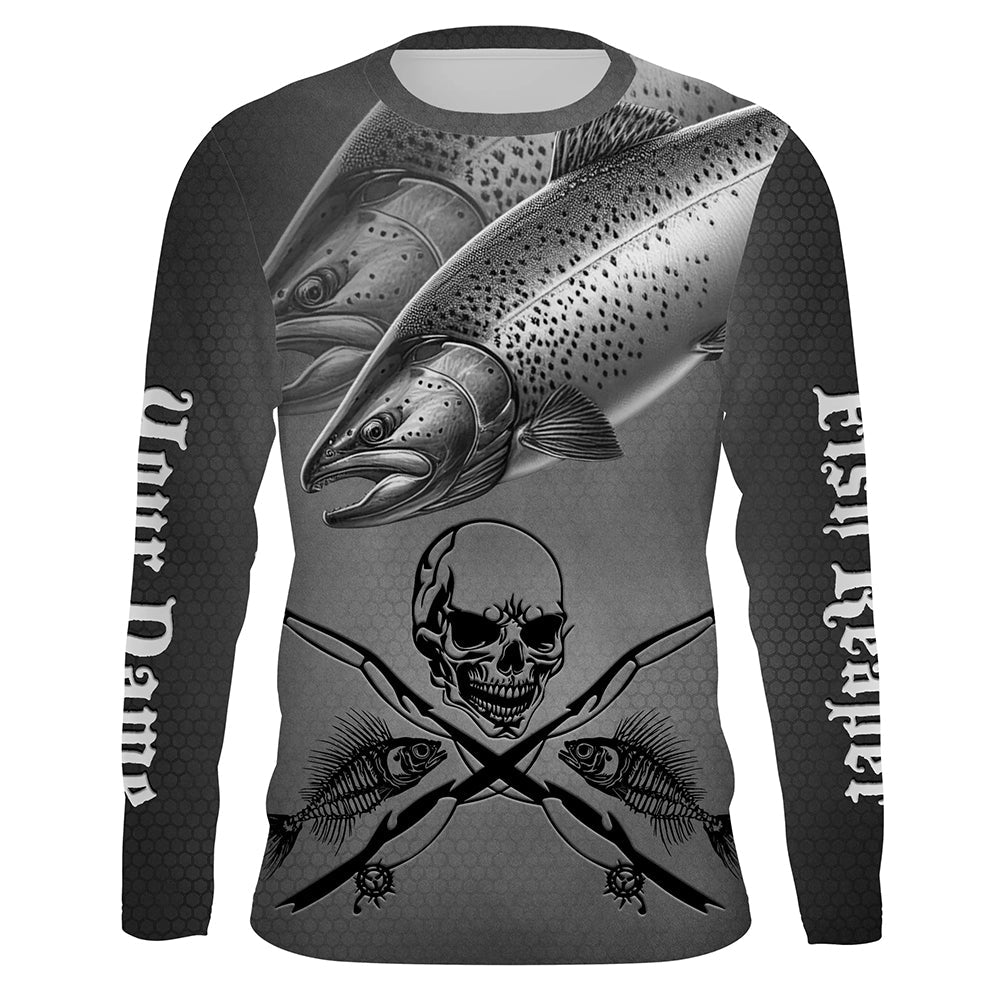 Chinook Salmon Fish Reaper Custom Long Sleeve Performance Fishing, Salmon Fishing TTN77