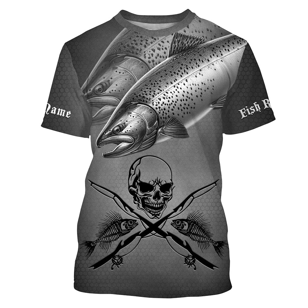 Chinook Salmon Fish Reaper Custom Long Sleeve Performance Fishing, Salmon Fishing TTN77