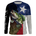 Bass Fishing Texas Flag Custom Name UV Protection - Personalized Fishing Gifts TTN24