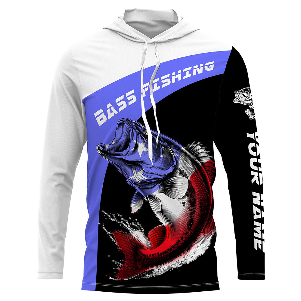 Bass Fishing American Flag Custom Name 3D, Patriotic Bass Fishing for fisherman TTN48