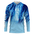 Performance Fishing Long Sleeve Sun Protection Blue Sea Camo TTN79