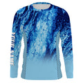 Performance Fishing Long Sleeve Sun Protection Blue Sea Camo TTN79