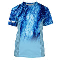Performance Fishing Long Sleeve Sun Protection Blue Sea Camo TTN79