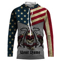 American Flag Fish reaper Custom Long sleeve UV, US flag personalized Patriotic Fishing gifts TTN11