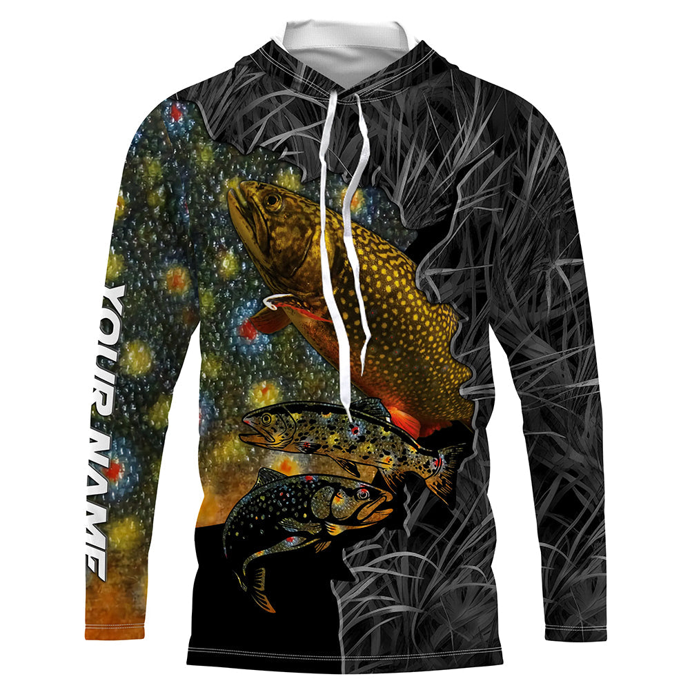 Brook Trout Fishing Camo Custom Name UV Protection, Trout Fishing Tournament TTN68