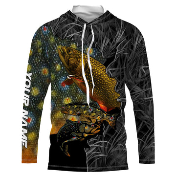 Brook Trout Fishing Camo Custom Name UV Protection, Trout Fishing Tournament TTN68