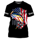 Tuna Fishing American Flag Custom Long Sleeve performance Fishing, Personalized Fishing TTN26