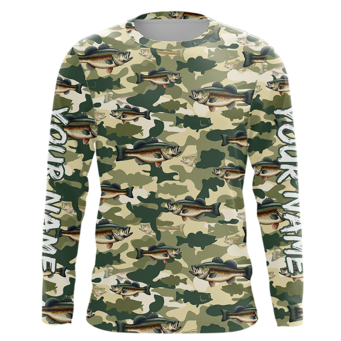Largemouth Bass Fishing Camouflage Pattern Customize And Women Personalized Fishing Gift YYD0024