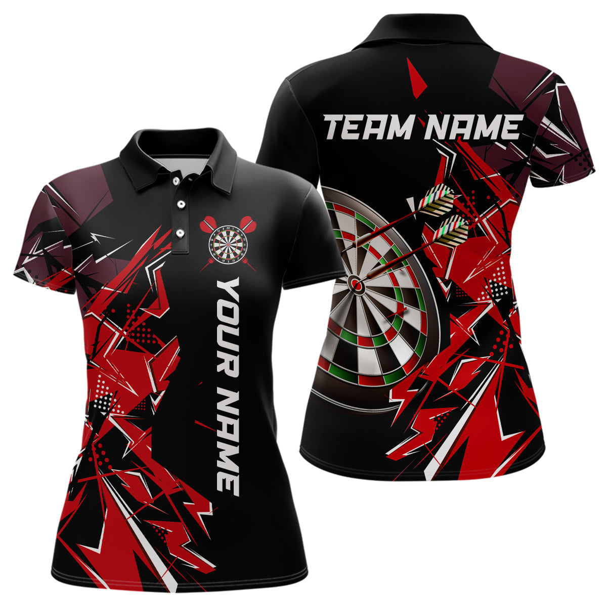 Black White Quarter-Zip Custom Name Patriotic Darts Dart | Blue - Purple - Red YYD0067