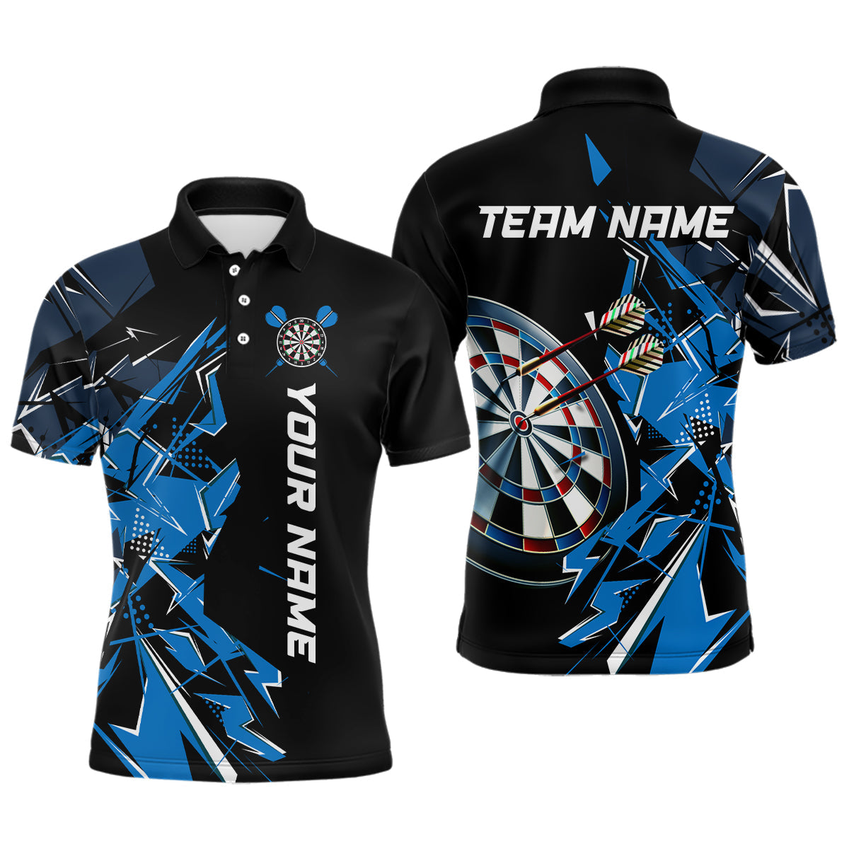 Black White Quarter-Zip Custom Name Patriotic Darts Dart | Blue - Purple - Red YYD0067