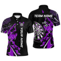Black White Quarter-Zip Custom Name Patriotic Darts Dart | Blue - Purple - Red YYD0067