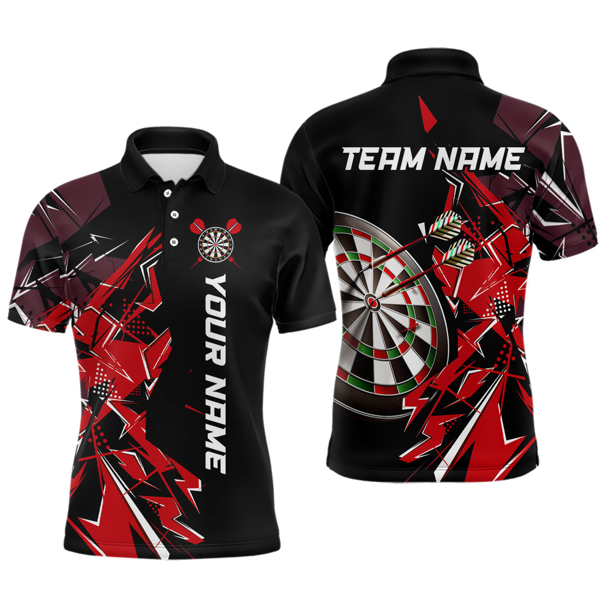 Black White Quarter-Zip Custom Name Patriotic Darts Dart | Blue - Purple - Red YYD0067