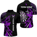 Black White Quarter-Zip Custom Name Patriotic Darts Dart | Blue - Purple - Red YYD0067