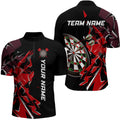 Black White Quarter-Zip Custom Name Patriotic Darts Dart | Blue - Purple - Red YYD0067