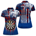 Dart American Blue Red Paint Dart Quarter-Zip Custom Patriotic Darts Dart YYD0038
